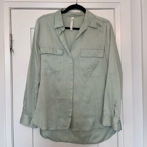 Mint Green Babaton Collared Blouse